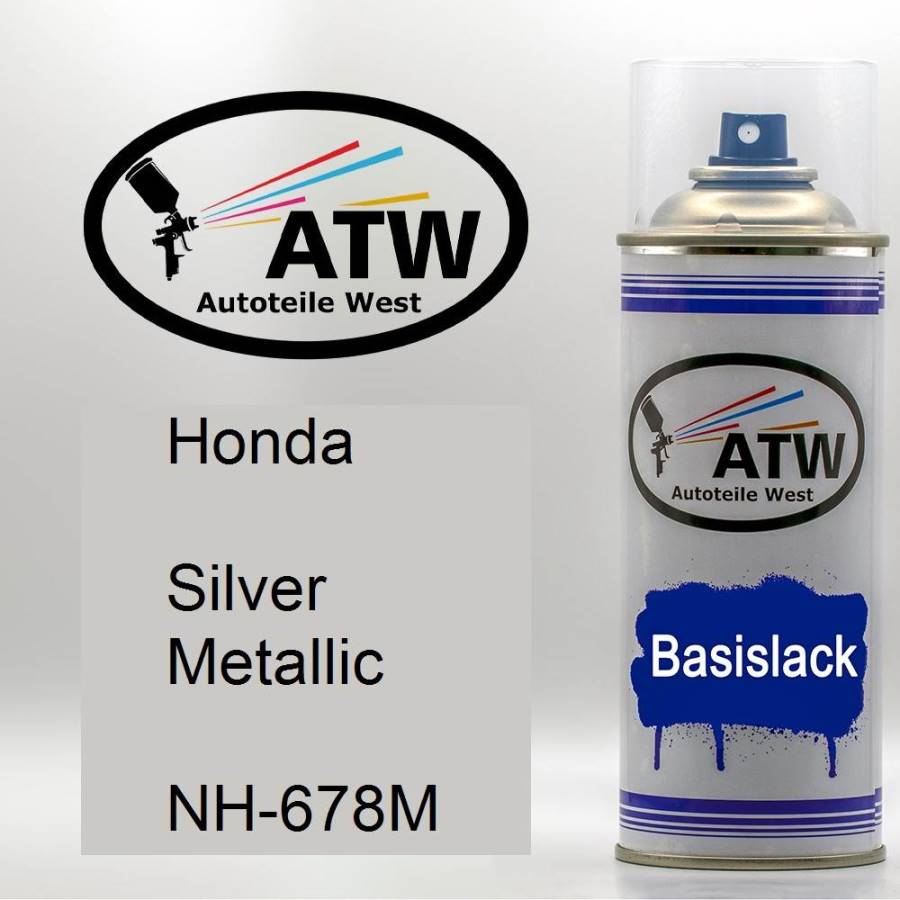 Honda, Silver Metallic, NH-678M: 400ml Sprühdose, von ATW Autoteile West.